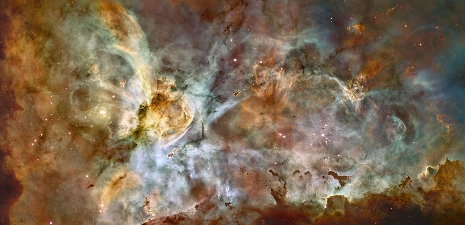 The Carina Nebula in visible light, Hubble